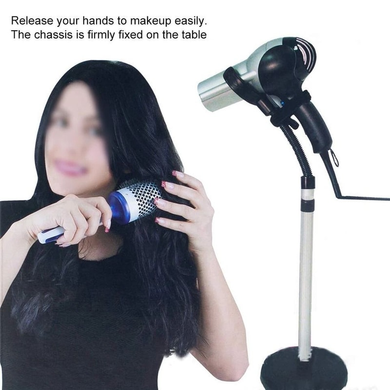 Premium Hands Free Adjustable Hair Dryer Stand Holder With Rotating Mount 1