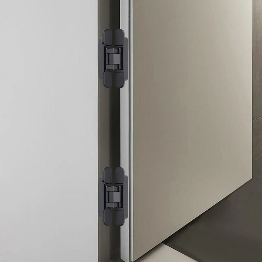 Black Hidden Door Hinges Heavy Duty Concealed Zinc Alloy Hinges 0