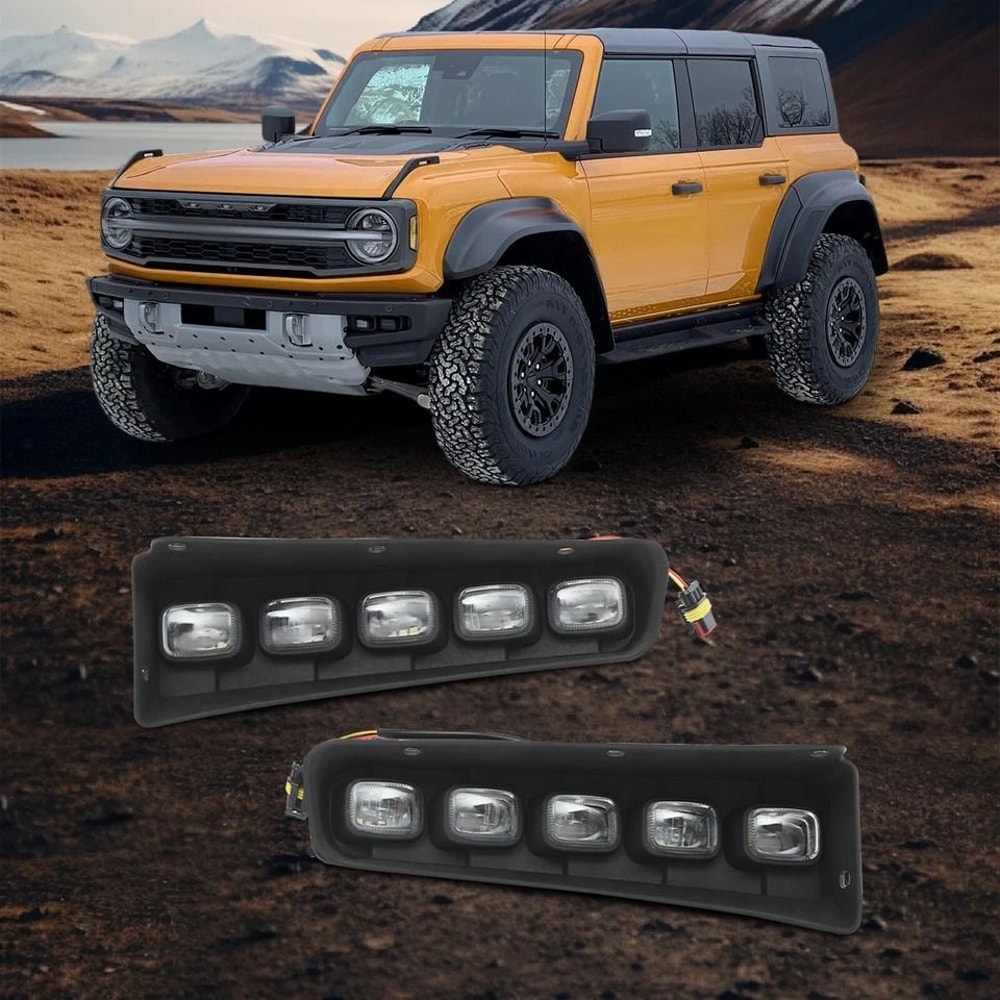 LED Daytime Running Fog Light Kit For Ford Bronco Left Right OEM Style Upgrade 0