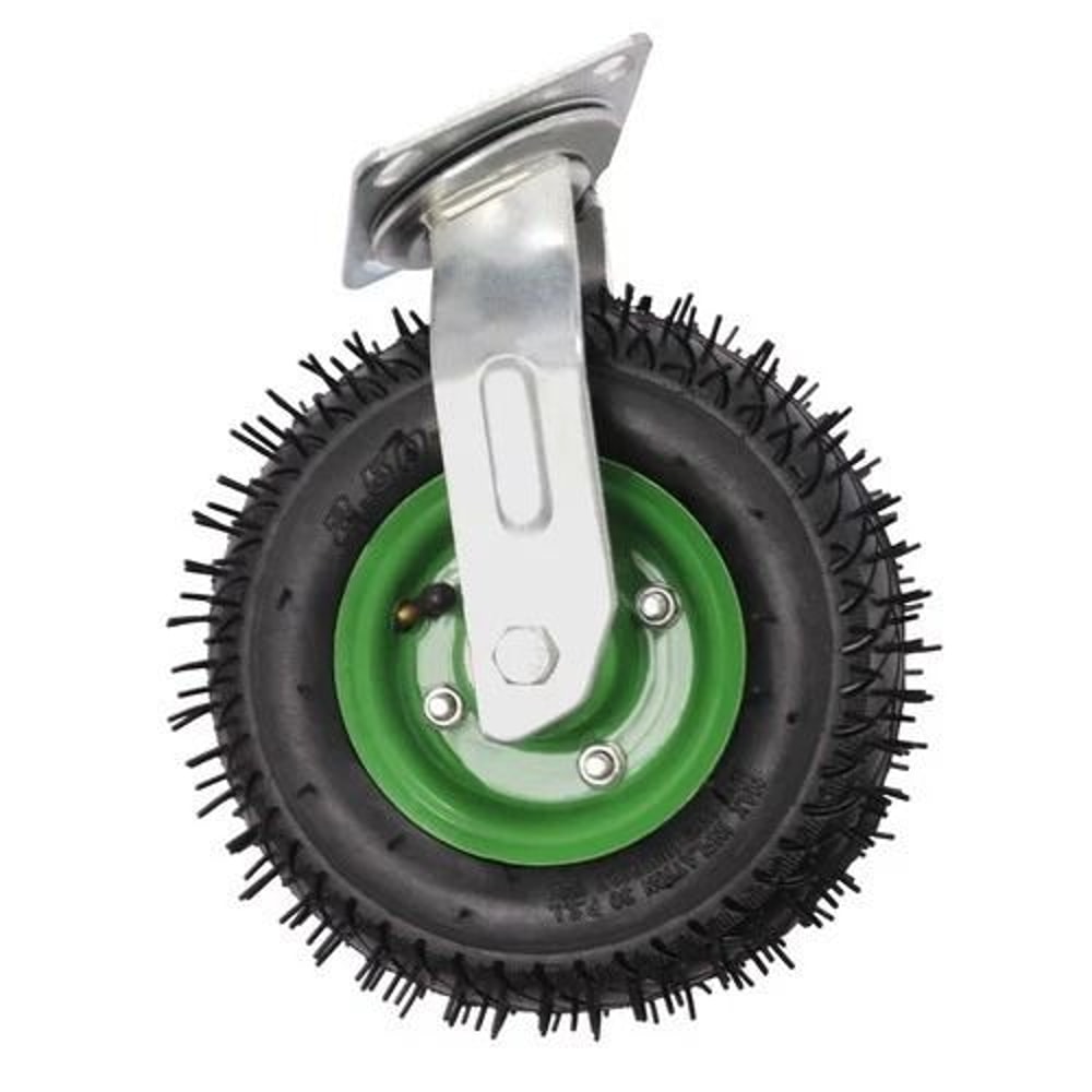 Pneumatic Caster Wheels For Farm Carts Swivel Rigid Heavy Duty Air Tire Set 0