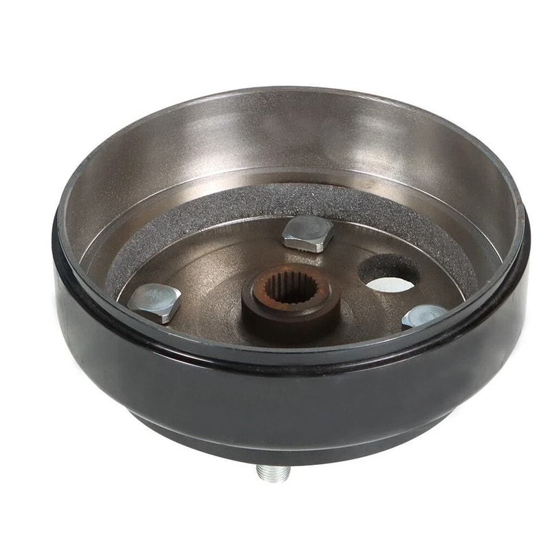 EZGO Golf Cart Rear Brake Hub Drum Set Heavy Duty Replacement Pair 3