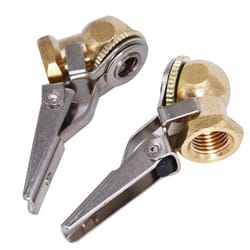 brass lock on tire inflator set locking air chuck npt