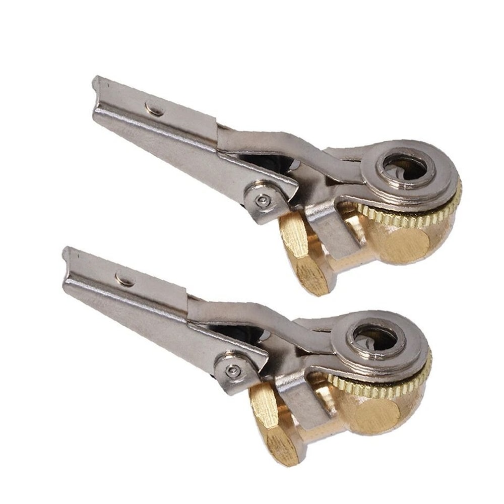 Brass Lock On Tire Inflator Set Locking Air Chuck NPT 3