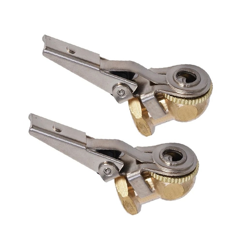 Brass Lock On Tire Inflator Set Locking Air Chuck NPT 3