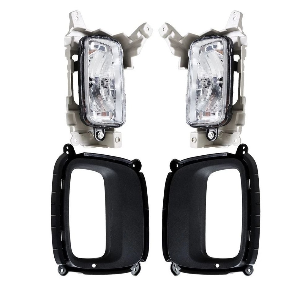 Premium Front Bumper Fog Lights Assembly For Kia Sorento With Bezel LH RH Complete Set 1