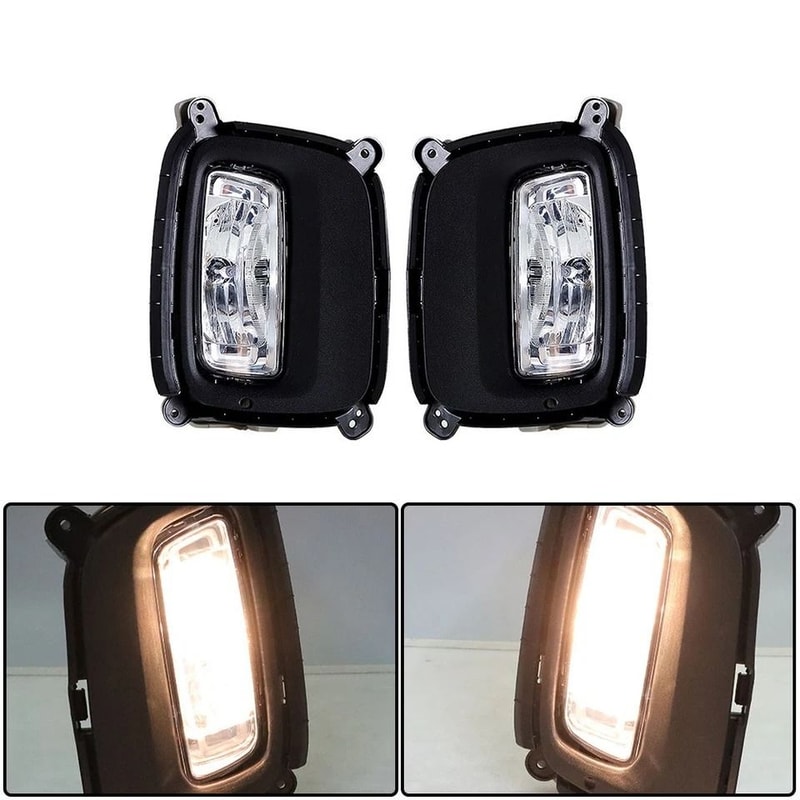 Premium Front Bumper Fog Lights Assembly For Kia Sorento With Bezel LH RH Complete Set 2