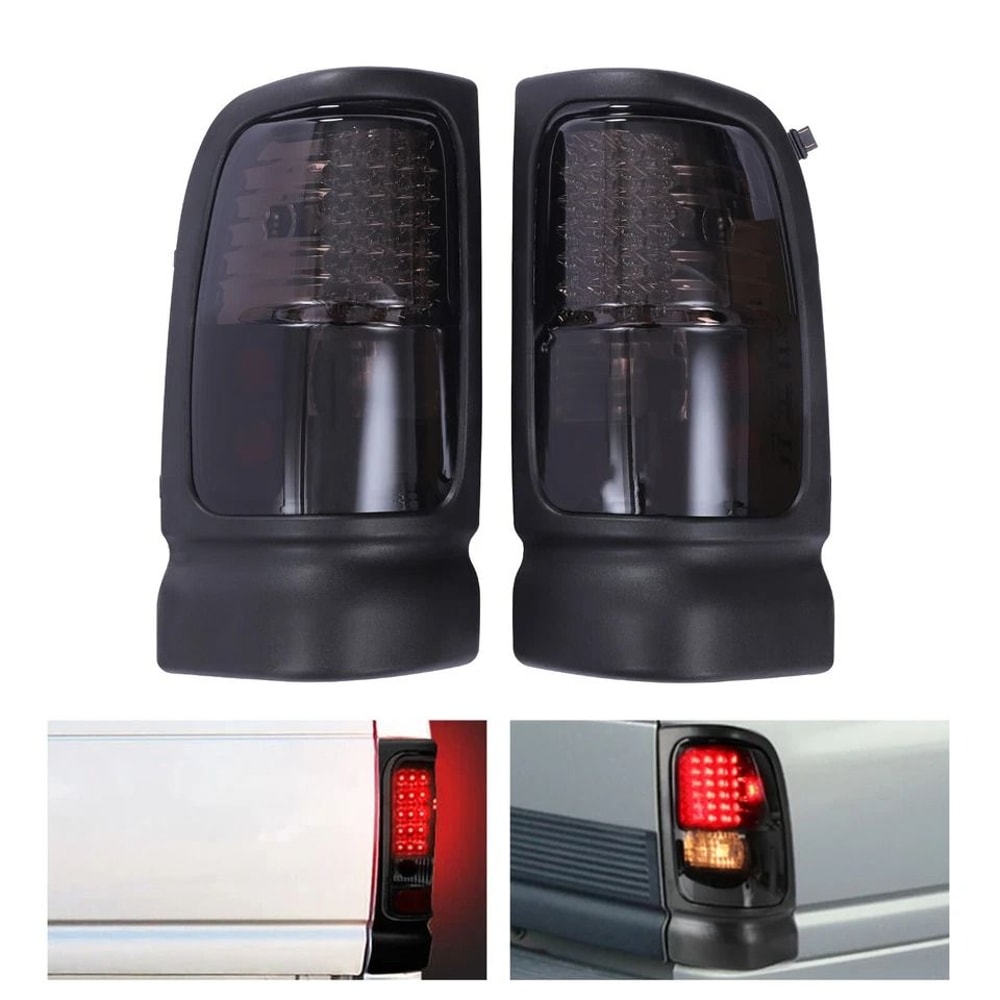 Premium Dodge Ram LED Tail Lights Smoked LED Black Tail Lights Pair 1