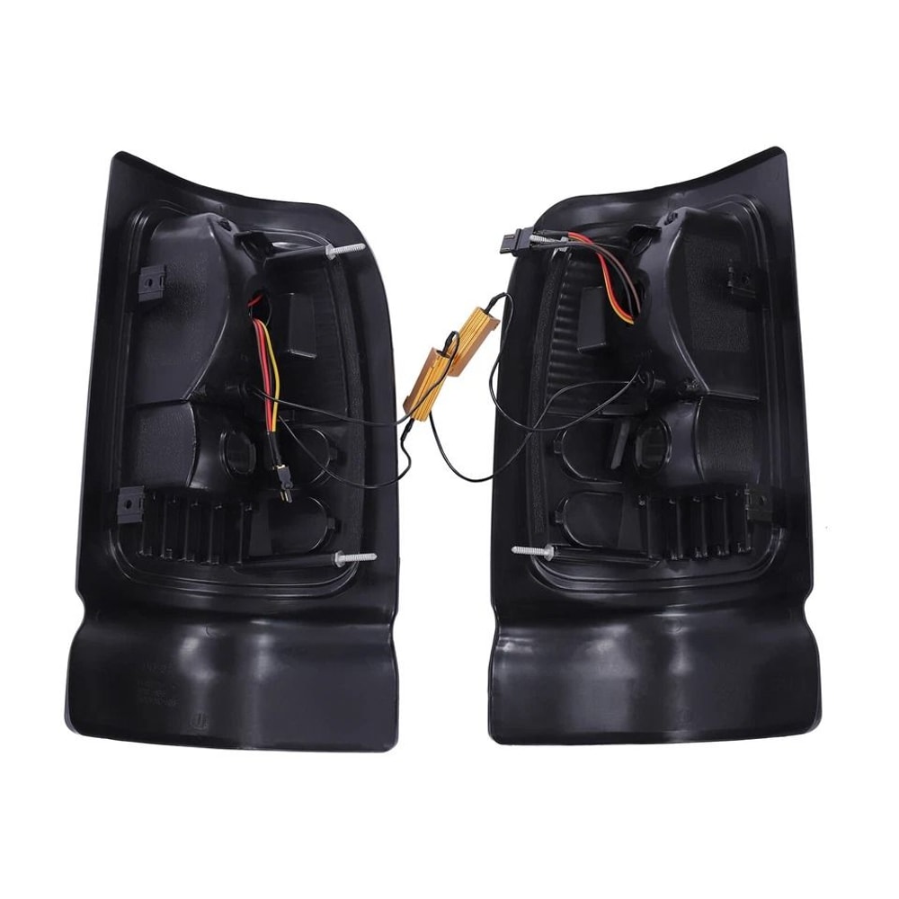 Premium Dodge Ram LED Tail Lights Smoked LED Black Tail Lights Pair 4