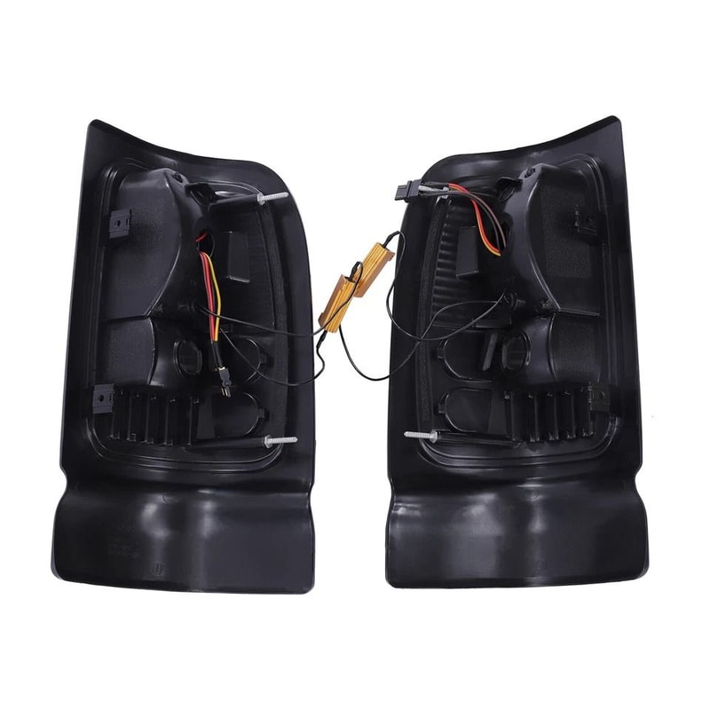 Premium Dodge Ram LED Tail Lights Smoked LED Black Tail Lights Pair 4