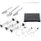 Premium Laboratory Flask Support Set With Lab Support Stand Clips Durable Iron Chemistry Rack 1