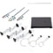 Premium Laboratory Flask Support Set With Lab Support Stand Clips Durable Iron Chemistry Rack 1