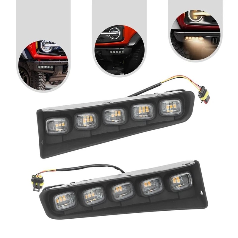 LED Daytime Running Fog Light Set For Ford Bronco 6