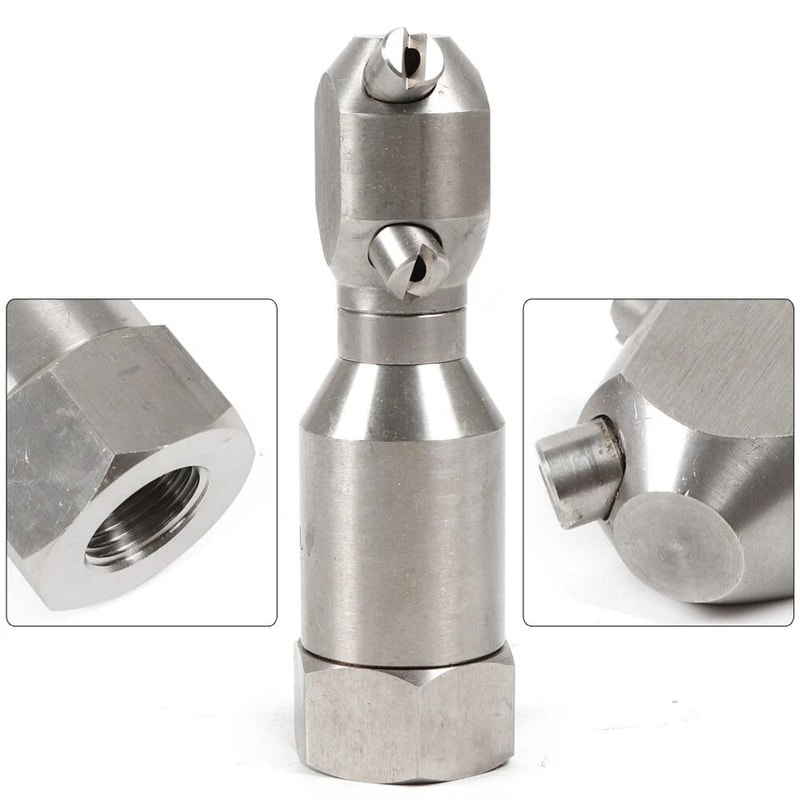 Rotary Pressure Washer Sewer Jetter Nozzle For Drain Pipe Cleaning 1