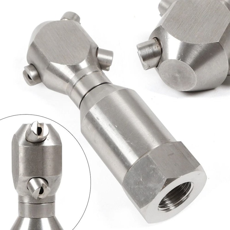 Rotary Pressure Washer Sewer Jetter Nozzle For Drain Pipe Cleaning 7