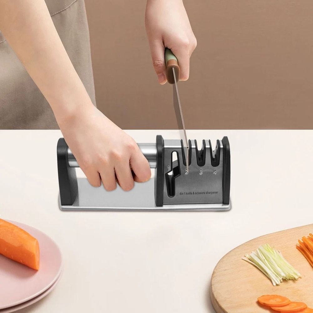Professional Stage Knife Sharpener Durable Ceramic Tungsten Sharpener For Home Kitchen Knife Sharpe 7