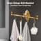 Vintage Brass Towel Rack With Shelf Hook Wall Mounted Towel Bar For Bathroom 2