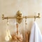 Vintage Brass Towel Rack With Shelf Hook Wall Mounted Towel Bar For Bathroom 3