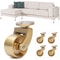 Premium Universal Brass Furniture Casters Set Replacement Wheels For Sofa Table Chair 6