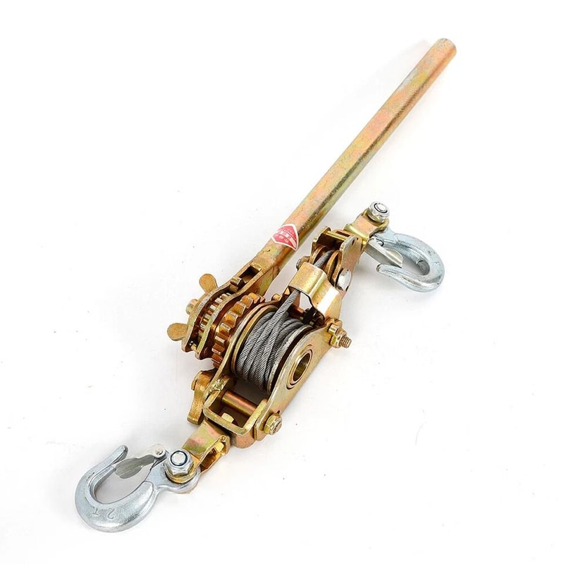 Come Along Winch Ratchet Cable Puller Hand Hoist With Dual Hooks 3