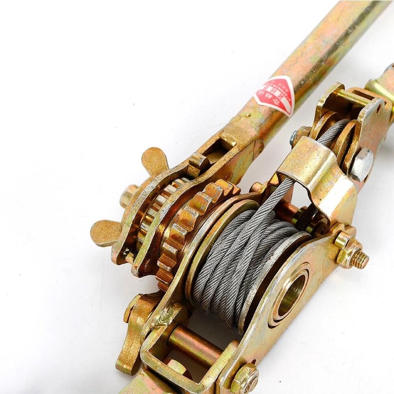 Come Along Winch Ratchet Cable Puller Hand Hoist With Dual Hooks 4