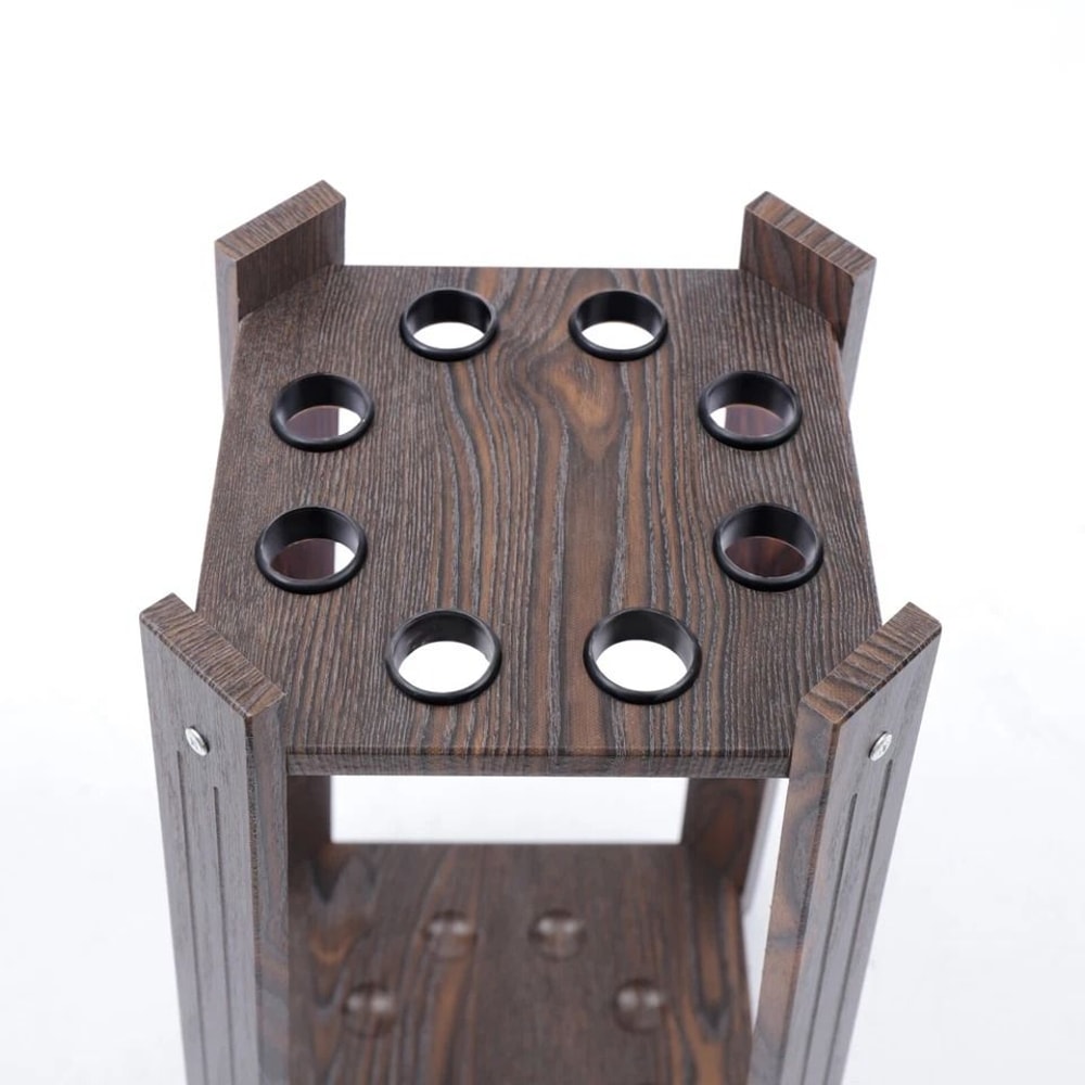 Premium Wood Pool Cue Rack Cue Stand & Billiards Storage Organizer