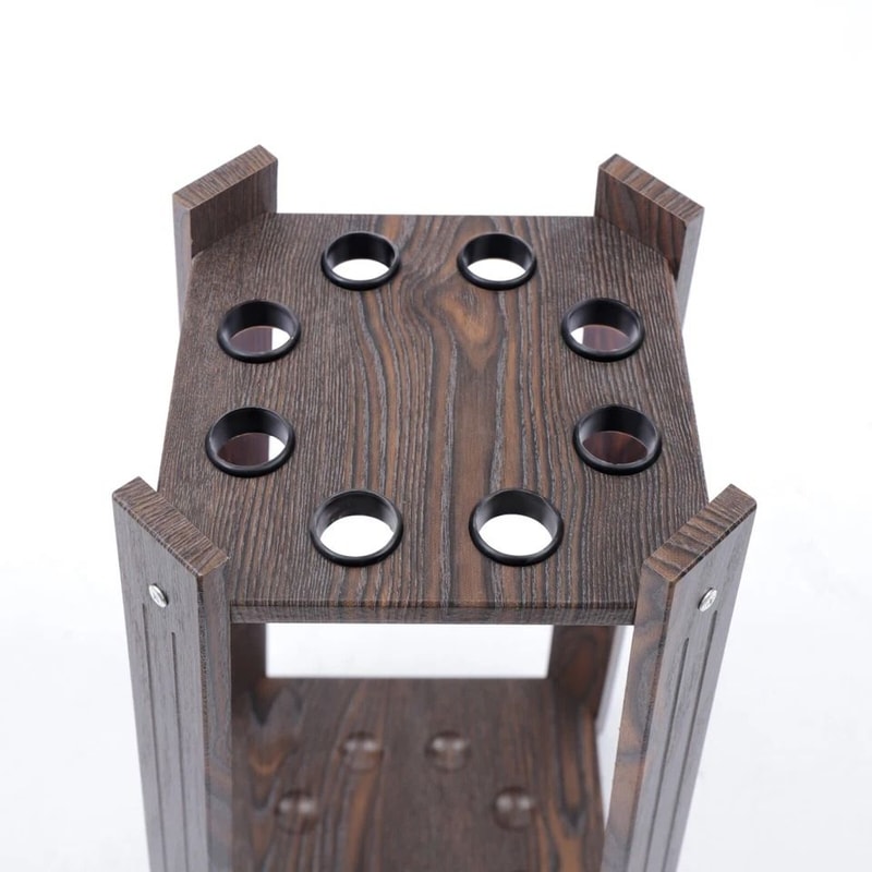 Premium Wood Pool Cue Rack Cue Stand & Billiards Storage Organizer