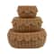 Premium Decorative Rattan Storage Baskets With Lids Stylish Home Organization Set 7