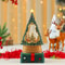 Christmas Gifts Christmas Tree Shaped Octave Box Light Up Automatic Snow Ornament Xmas Sign Theme D 1