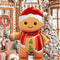 Standing Smiling Gingerbread Man Aluminum Foil Balloon Christmas Party Decoration Festive New Year 0