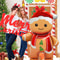 Standing Smiling Gingerbread Man Aluminum Foil Balloon Christmas Party Decoration Festive New Year 1