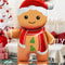 Standing Smiling Gingerbread Man Aluminum Foil Balloon Christmas Party Decoration Festive New Year 2