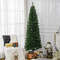 Unlit Pencil Christmas Tree Slim Holiday Decor Space Saving Artificial Green Tree For Small Rooms A 1