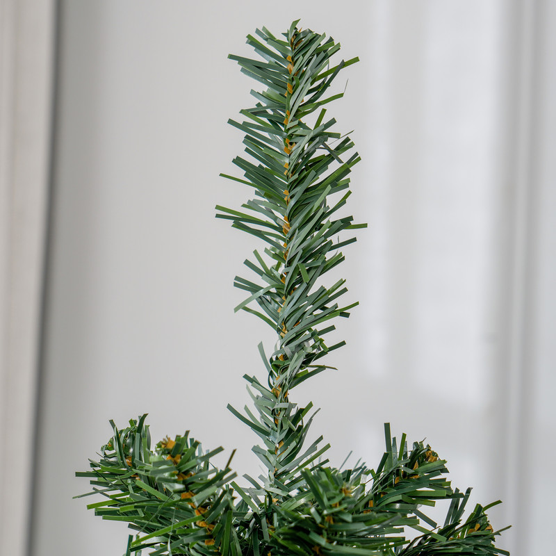 Unlit Pencil Christmas Tree Slim Holiday Decor Space Saving Artificial Green Tree For Small Rooms A 3