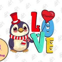 penguin valentines day sublimation svg design 70