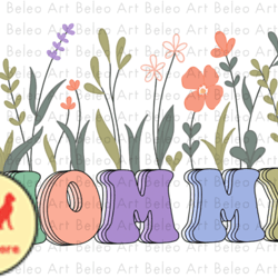 mommy mama with flower retro sublimationdesign 05