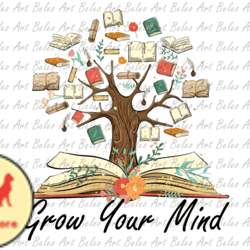 grow your mind book flower sublimationdesign 14
