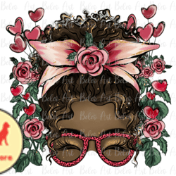 valentine day messy bun black skin pngdesign 34