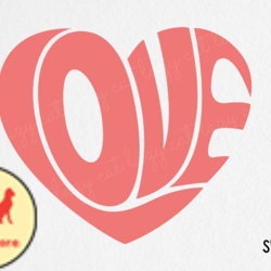 valentines day svg retro love heart design 24