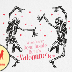 skeleton valentines quote sublimation design 25