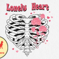 skeleton heart valentines sublimation design 28