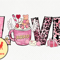 love coffee valentines sublimation design 43