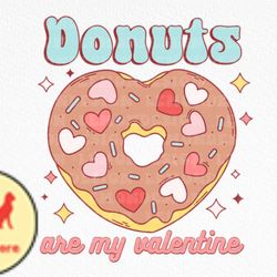 retro valentine donut png sublimation design 94