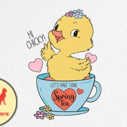 vintage easter cute duck sublimation design 17