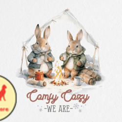 vintage winter rabbit png sublimation design 28