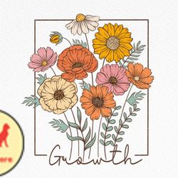 vintage wildflower quote png sublimation design 36