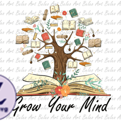 grow your mind book flower sublimationdesign 14