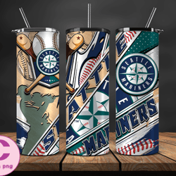 seattle mariners tumbler wrap, mlb logo, mlb baseball logo png, mlb, mlb sports 08
