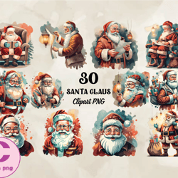 30 santa claus clipart png, christian christmas svg, christmas design, christmas shirt, christmas 118