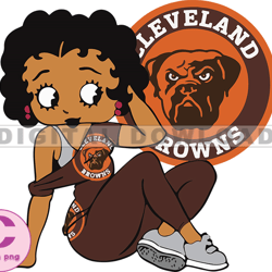 Cleveland Browns Betty Boop Svg, NFL Svg, Girl Sport Svg, Football Svg Download Digital File 20
