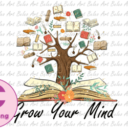 grow your mind book flower sublimation